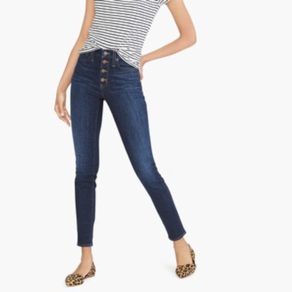 J Crew 10" high-rise skinny jean in signature stretch